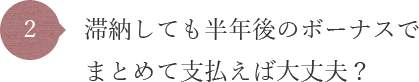 滞納しても半年後のボーナスでまとめて支払えば大丈夫?